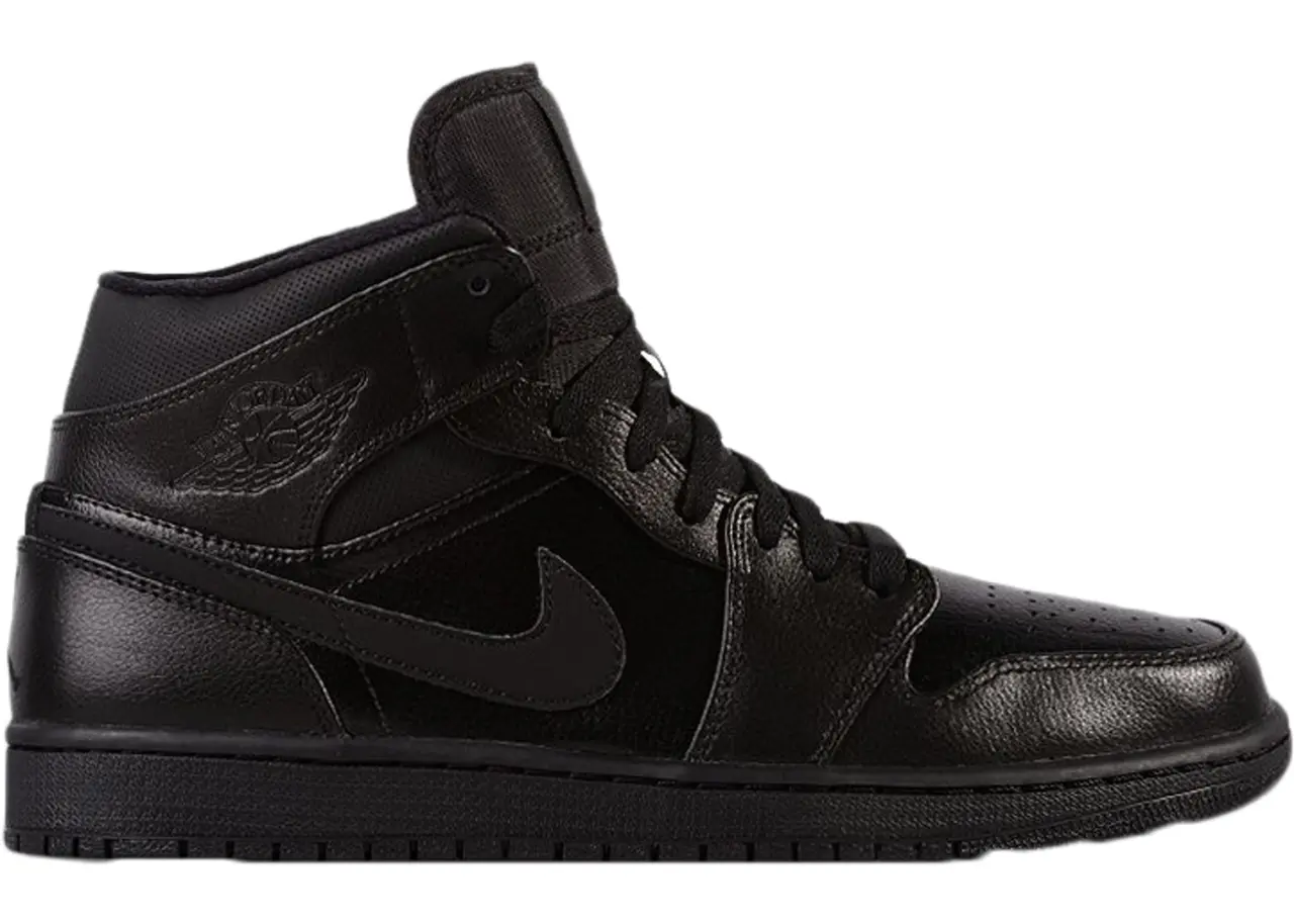Giày Nike Air Jordan 1 Retro Mid 'Black' 554724-030