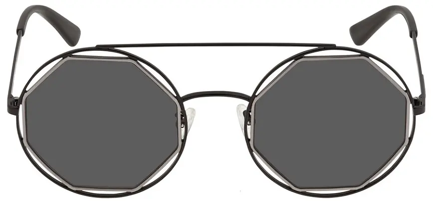 Kính Alexander McQueen Grey Geometric 'Black' MQ0176SA-001-53