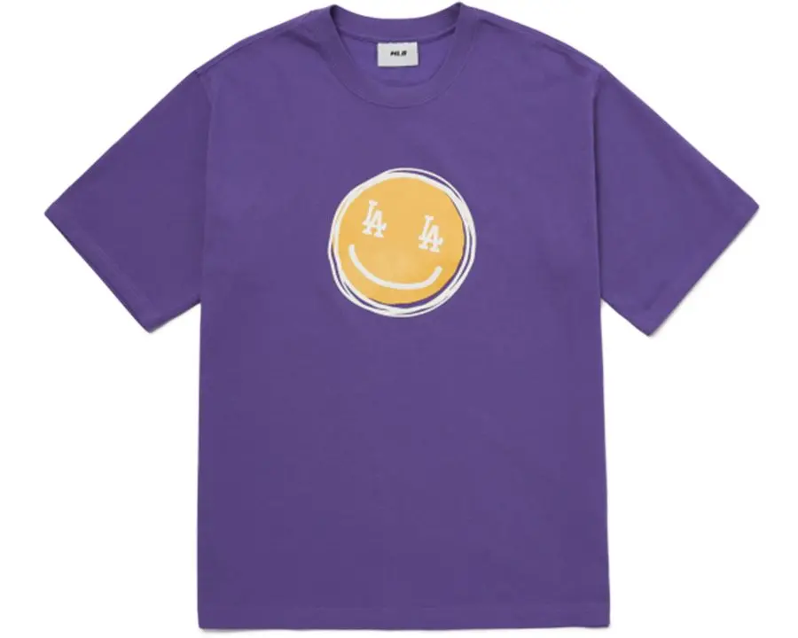 Áo MLB Smile LA Dodgers 'Purple' 3ATSL9023-07PPS