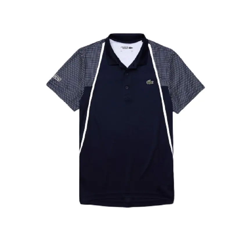 Áo Lacoste Polo SPORT Mesh Sleeved Tennis Navy DH4776-51-R26