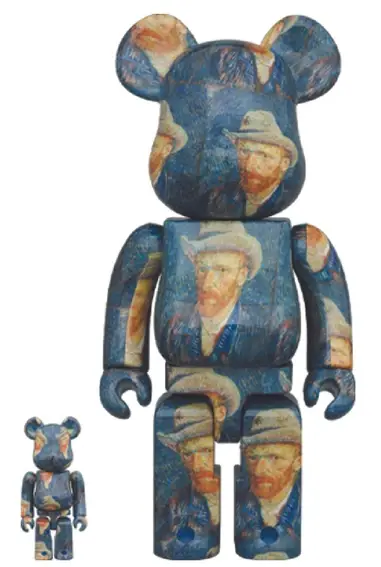 Mô Hình Bearbrick Van Gogh Museum Self With Grey Felt Hat —