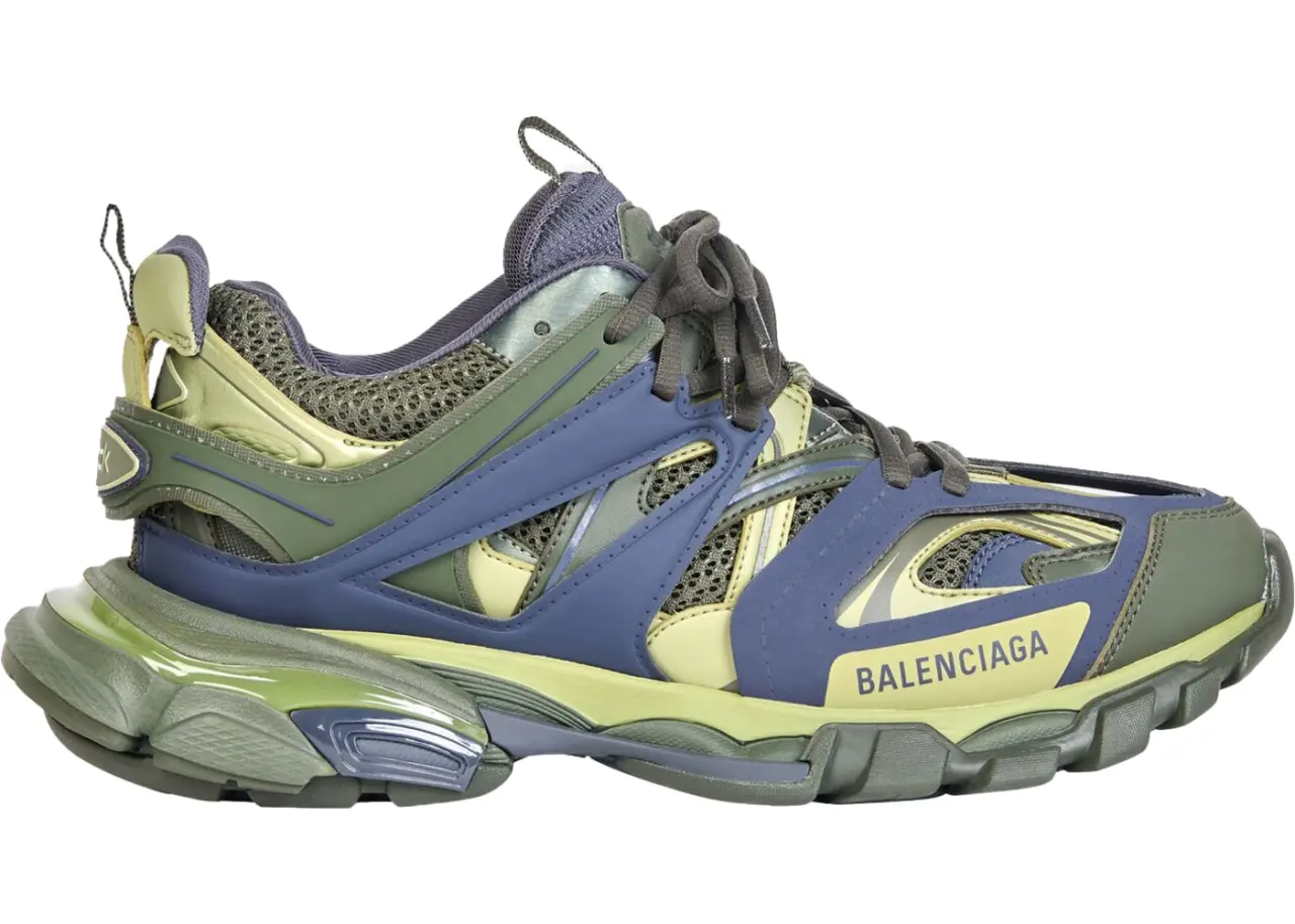 Giày Balenciaga Track Green Navy Yellow 542023W3AD13123