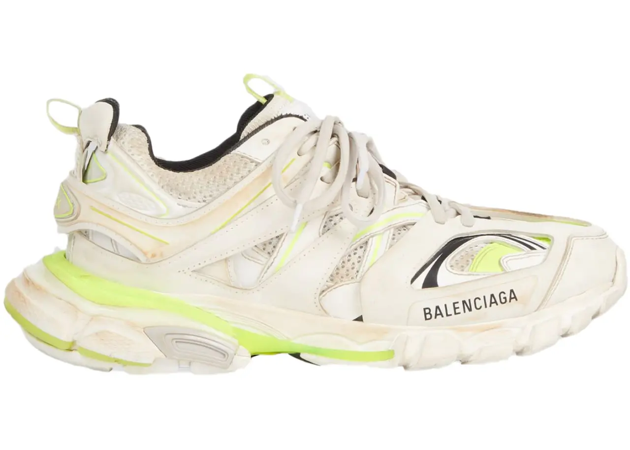 Giày Balenciaga Track Worn Out In White Fluo Yellow 542023W1GC39070
