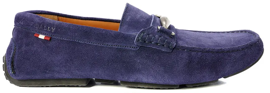 Giày Bally Pardue Suede Loafers 'Ink' 6217543