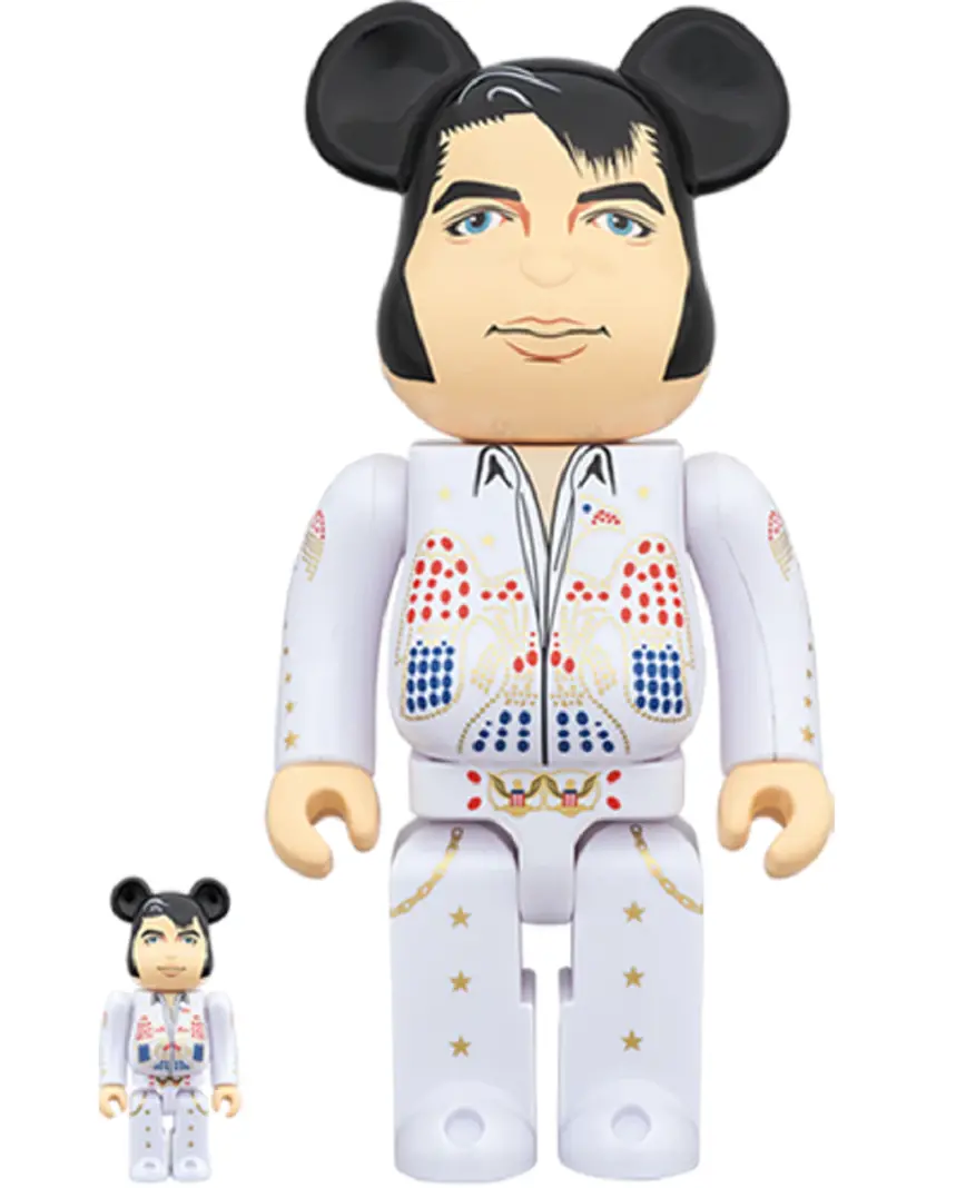 Mô hình Bearbrick Elvis Presley 100% &amp; 400% White