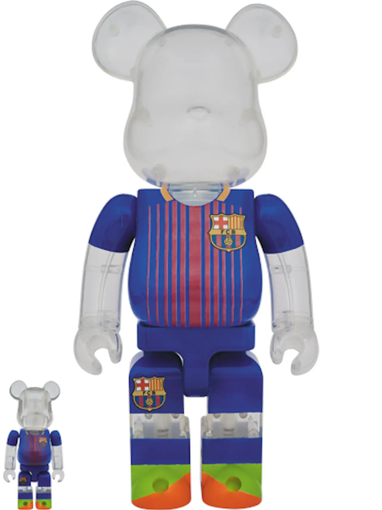 Mô Hình Bearbrick FCB Clear 100% &amp; 400%