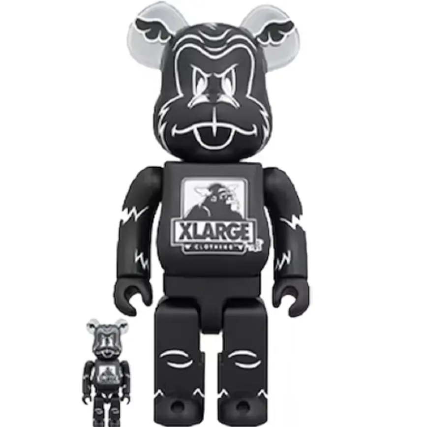 Mô Hình Bearbrick Xlarge X Dface 100% &amp; 400% Black