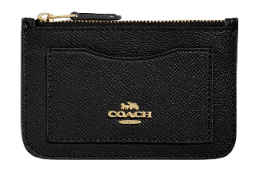 VÍ Coach Zip Top Card Case Black WEHQTOD21D