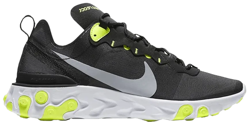 Giày Nike React Element 55 'Black Volt' BQ6166-001