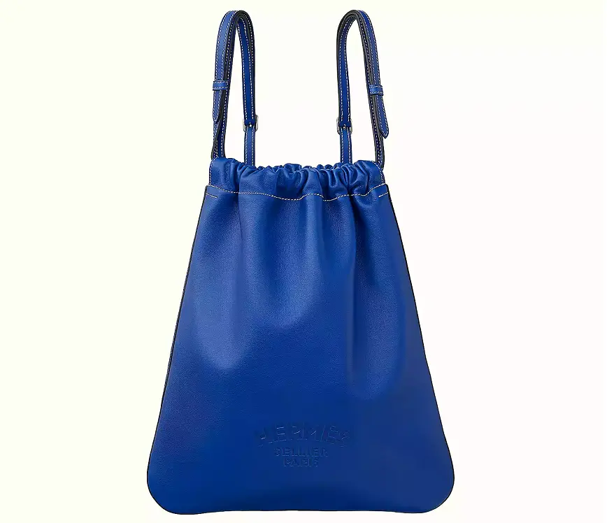 Túi Hermes Bridado Backpack- Bleu 'Blue' 077763CK7T
