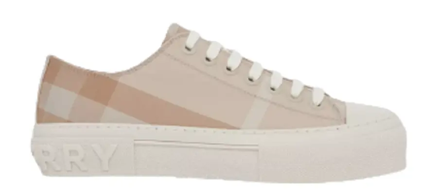 Giày Burberry Check Cotton Sneakers 'Soft Fawn' 80539901