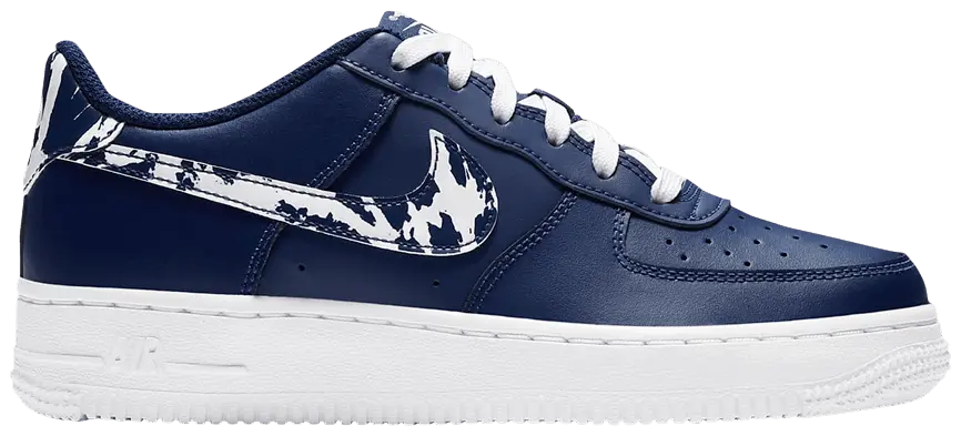 Giày Nike Air Force 1 LV8 1 GS 'Splatter Swoosh Blue Void' CZ7878-400