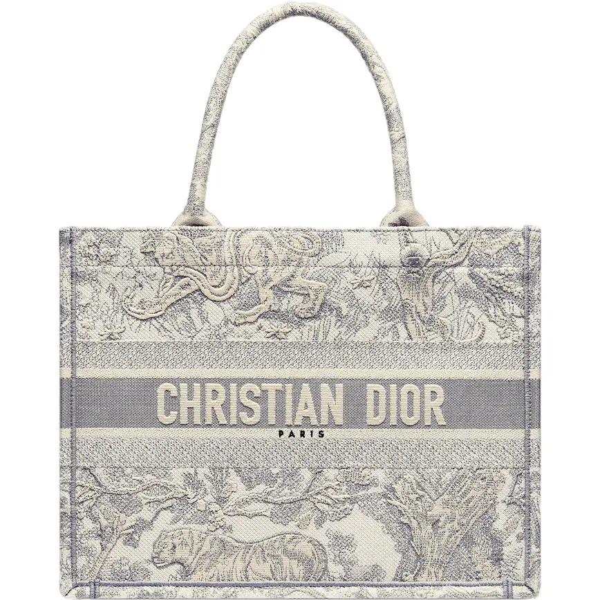 Túi Dior Medium Book Tote 'Gray Toile De Jouy Embroidery' M1296ZTDT-M932