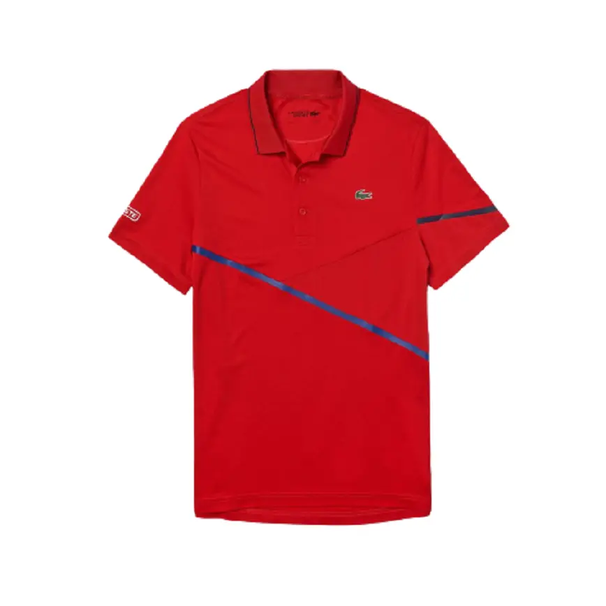 Áo Lacoste Polo Tennis Contrast Accent Pique Red Navy DH8501-00-2FV