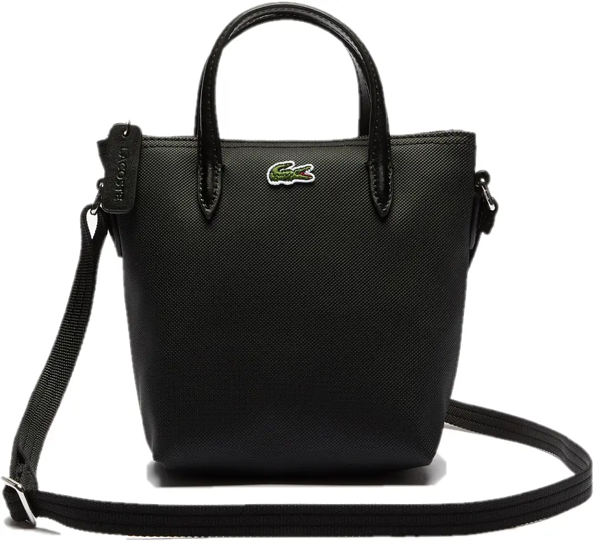 Túi Lacoste L.12.12 Petit Pique Coated Canvas Mini Tote 'Black' NF2609P53G-000