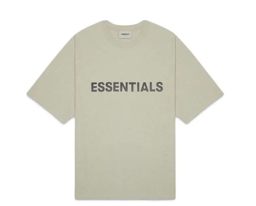 Fear Of God Essentinals 3D Silicion Applique Boxy T Shirt Moss ES3SABTMSS