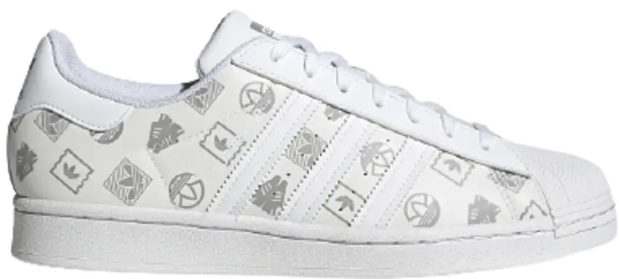 Giày Adidas Superstar 'White Logo Print' GX8413