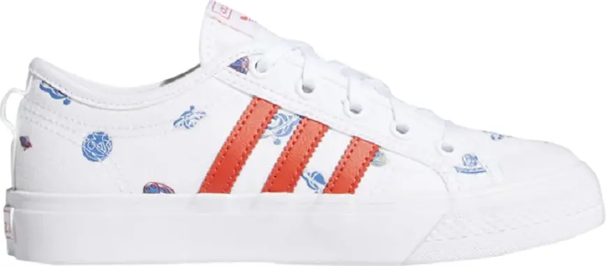 Giày Adidas Nizza J 'White And Orange' H01101