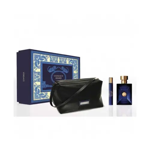 Set Nước Hoa Versace Blue Dylan Pour Homme (EDT 100ml &amp; EDT 10ml &amp; Travel Bag)