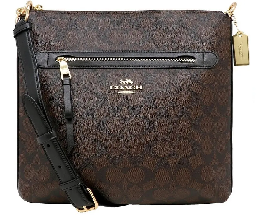 Túi Coach May Dark Brown Color File Cross Bag F77885 IMAA8