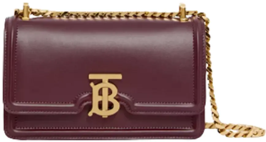 Túi Burberry Mini Leather Chain TB Bag 'Deep Maroon'