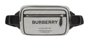 Túi Burberry Horseferry Print Cotton Canvas Bum Bag 'Black' p80389021