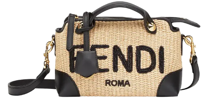 Túi Fendi Woven Straw Small Boston Bag 8BL145AF2X-F1E1I