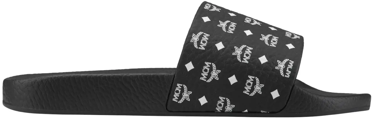 Dép MCM Visetos Rubber Slides 'Black' MEX8AMM60BK041