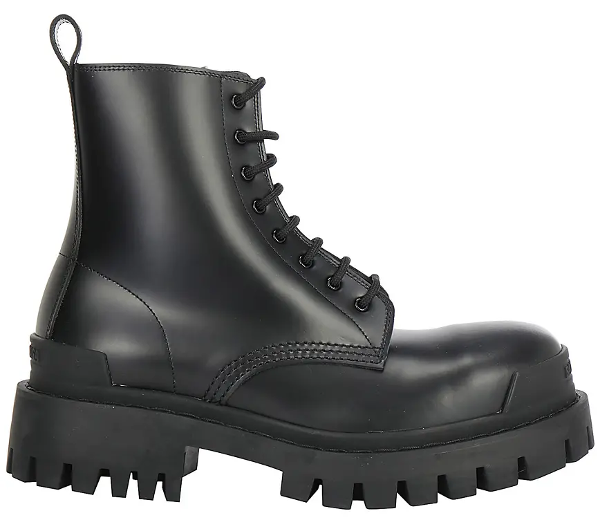 Giày Balenciaga Wmns Leather Combat Boots Strike 590974-WA960-1000