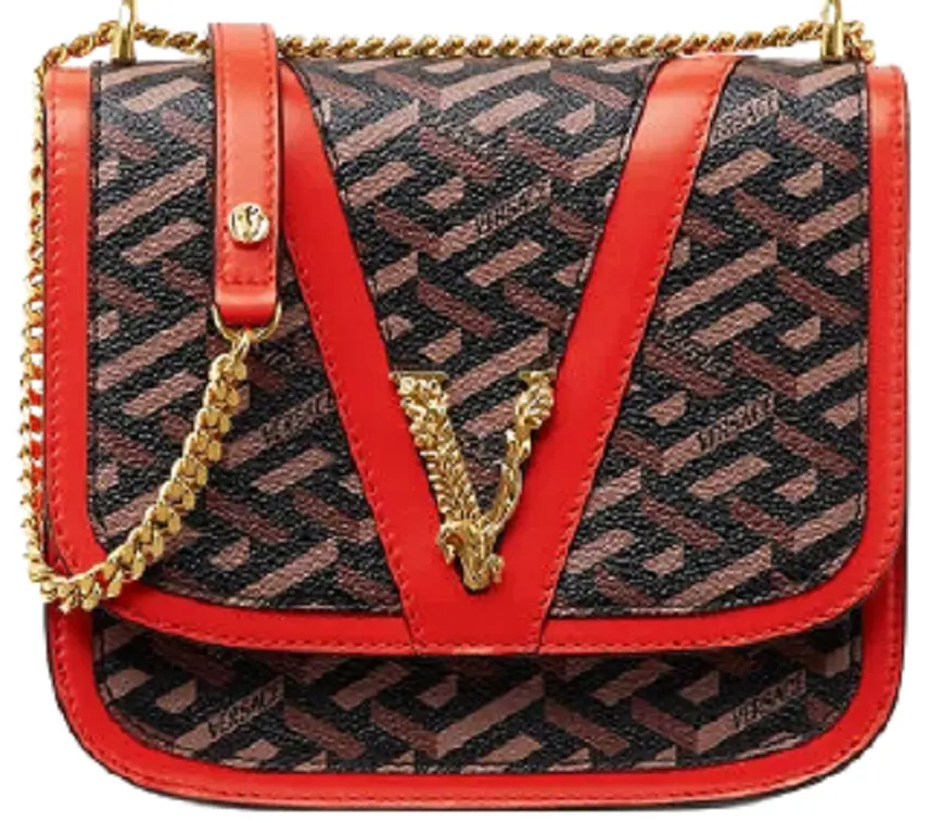 Túi Virtus Versace La Greca 'Red Brown' 1003364-1A01444-5B35V