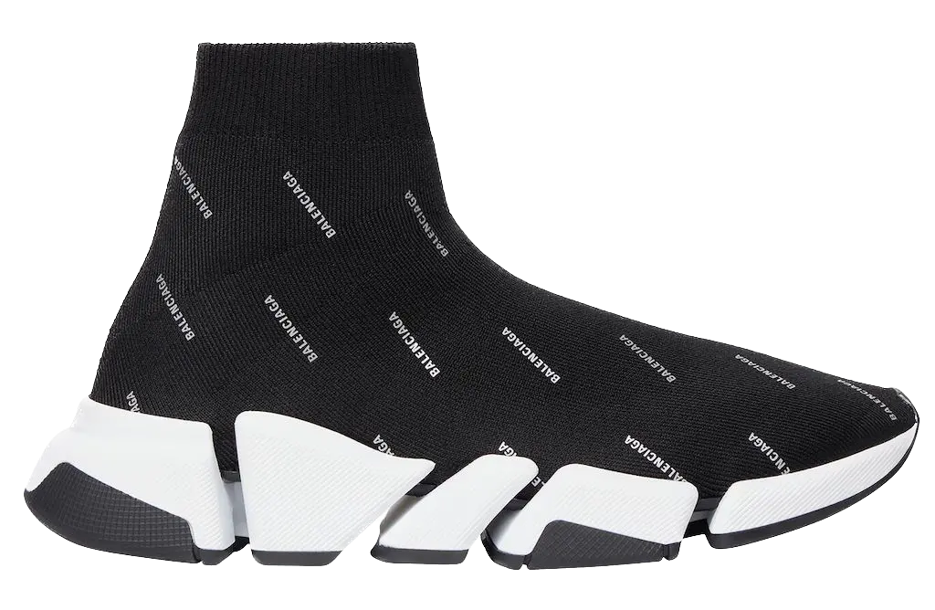 Giày Speed 2.0 Recycled Knit Trainers Reflective Allover Logo In 'Black' 617239W2DF11098