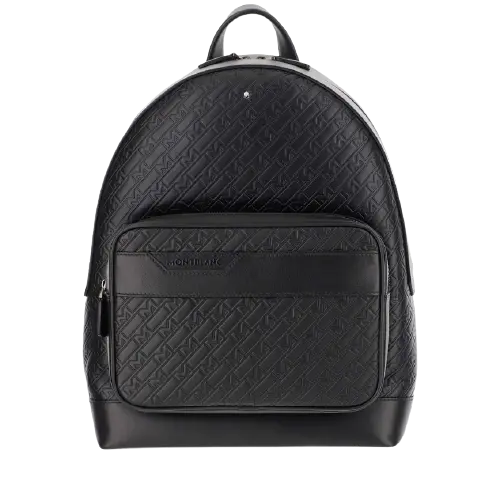 Balo Montblanc Grain Leather Backpack 128618BLACK