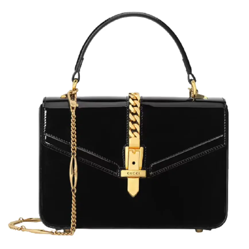 Túi Gucci Sylvie 1969 Patent Leather 'Black' 589479-1J70G-1000
