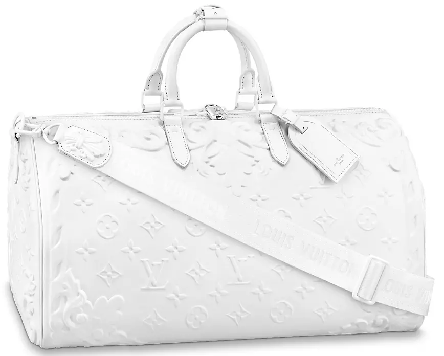 Túi Louis Vuitton Keepall Bandoulière 50 Bag 'White' M21845