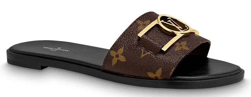 Dép Louis Vuitton Lock It Flat Mules 'Brown' 1A64MR