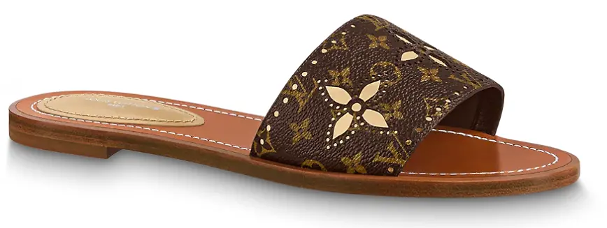 Dép Louis Vuitton Lock It Flat Mules 'Brown' 1A9RC4