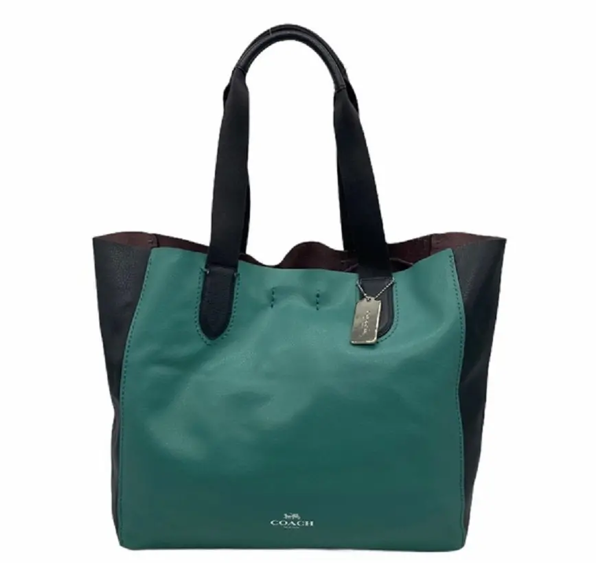 Túi Coach Derby Large Tote Bag Blue Green F11833