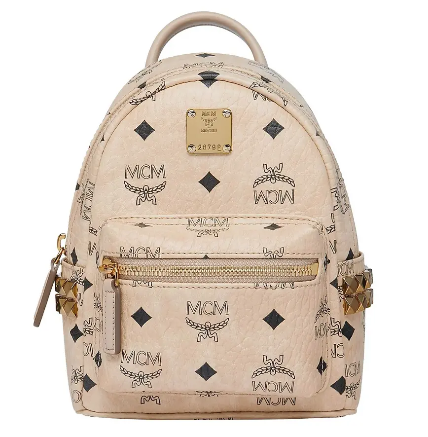 Túi MCM Stark Side Studs Bebe Boo Backpack In Visetos MMK6AVE92IG001
