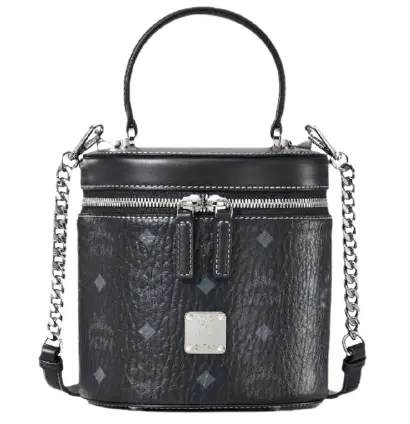Túi MCM Cylinder Crossbody Visetos Black MWRAACG01BK001