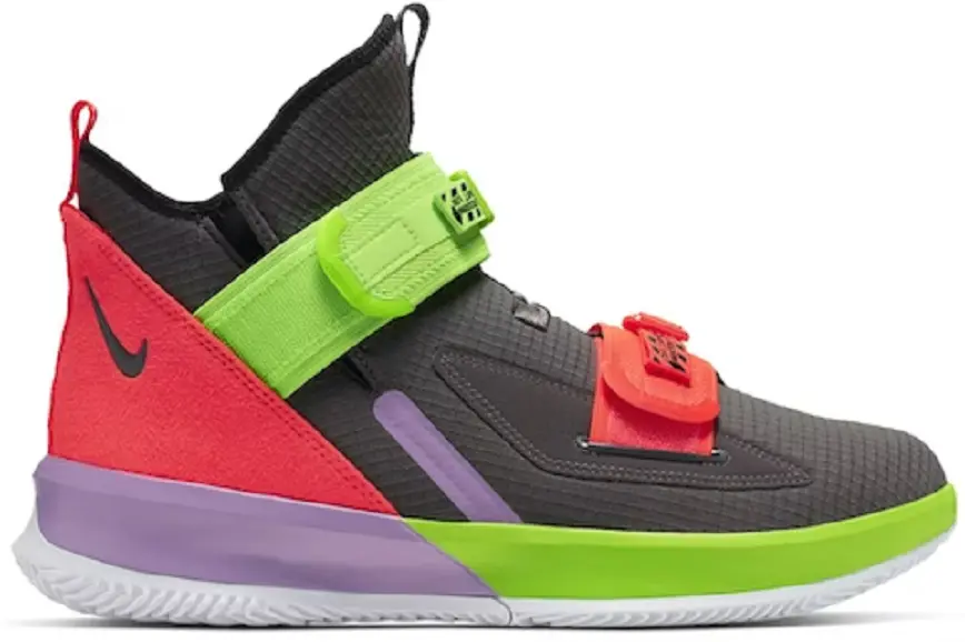 Giày Nike LeBron Solder 13 'Grey Red' AR4228-002