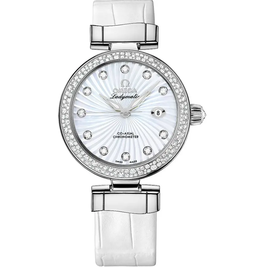 Đồng Hồ Omega De Ville Ladymatic 'White' 425-38-34-20-55-001