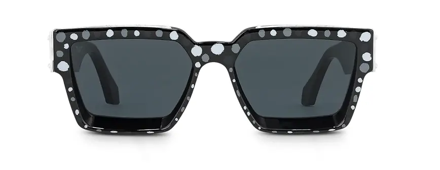 Kính Louis Vuitton x YK 1.1 Millionaires Painted Dots Sunglasses 'Black Grey' Z1904E