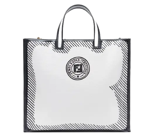 Túi Fendi White Glazed Canvas Bag 8BH357ADBMF1C7A
