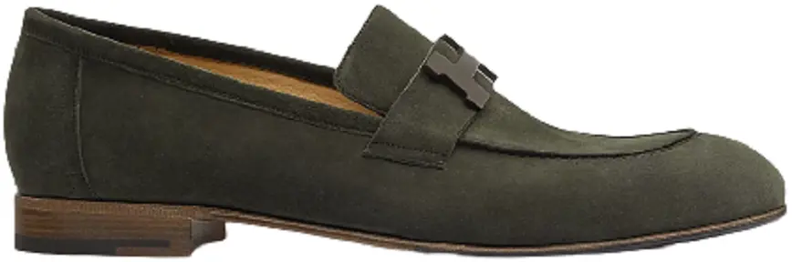 Giày Hermes Paris Loafer 'Olive Green' H192437ZAZ2415