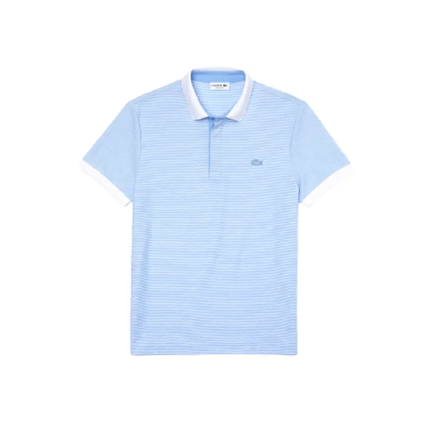 Áo Lacoste Linen Blend Striped Polo Blue PH9729-51G