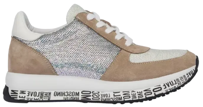 Giày Love Moschino Split And Sequins 'Beige' JA15394G1EIV190A