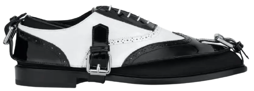 Giày Moschino Brogue Open Oxford With Gaiters 'Black' MB10223C0EGK200A