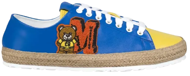 Giày Moschino Varsity Teddy Bear Calfskin 'Bluette' MB10313G0EGA140A