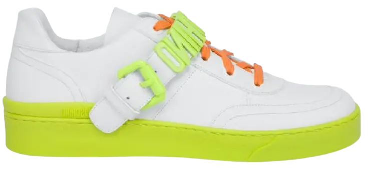 Giày Moschino Lettering Logo Calfskin 'White' MB15523G1EGAB100