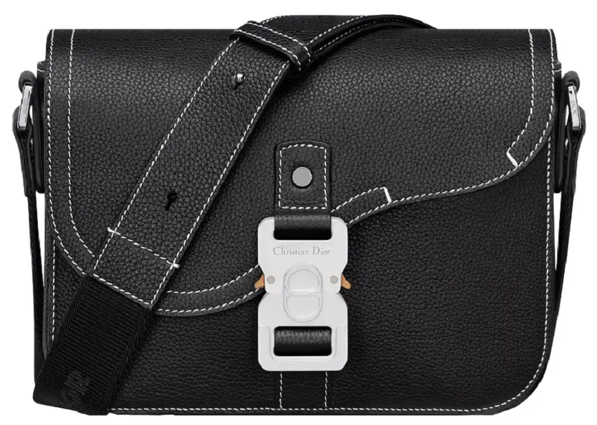 Túi Dior Mini Saddle Bag Strap 'Black Grained' 1ADPO049YKK-H00N